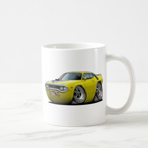 1971-72 Roadrunner Yellow-Black Car Coffee Mug 1971-72 Roadrunner Yellow-Black Car Coffee Mug