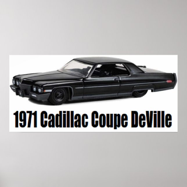 1971 Cadillac Coupe DeVille Lowrider Poster (Front)