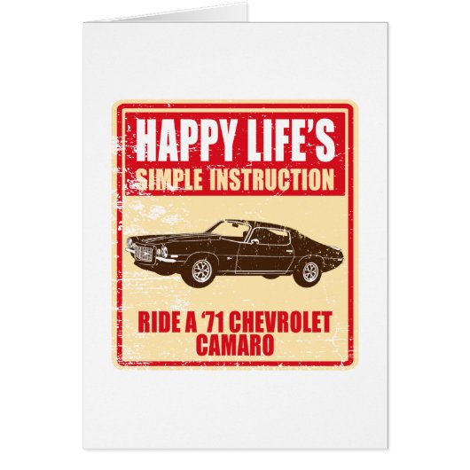 1971 Chevrolet Camaro Cards (Front)