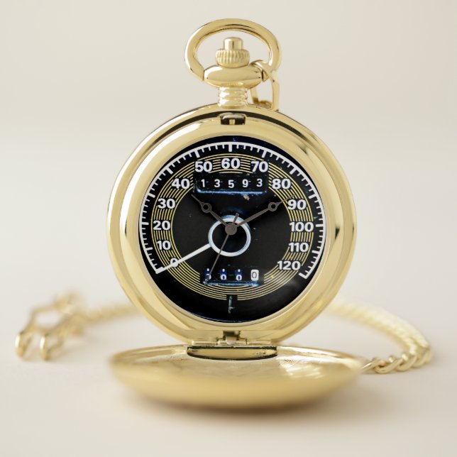 1971 Classic Sports Car Speedometer Pocket Watch (Inside)