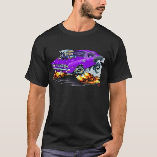 1971 Hemi Cuda Purple Car T_Shirt