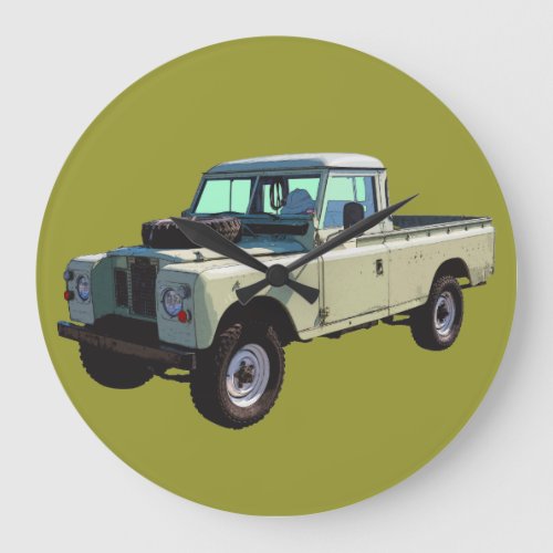 1971 Land Rover Pickup Truck Large Clock