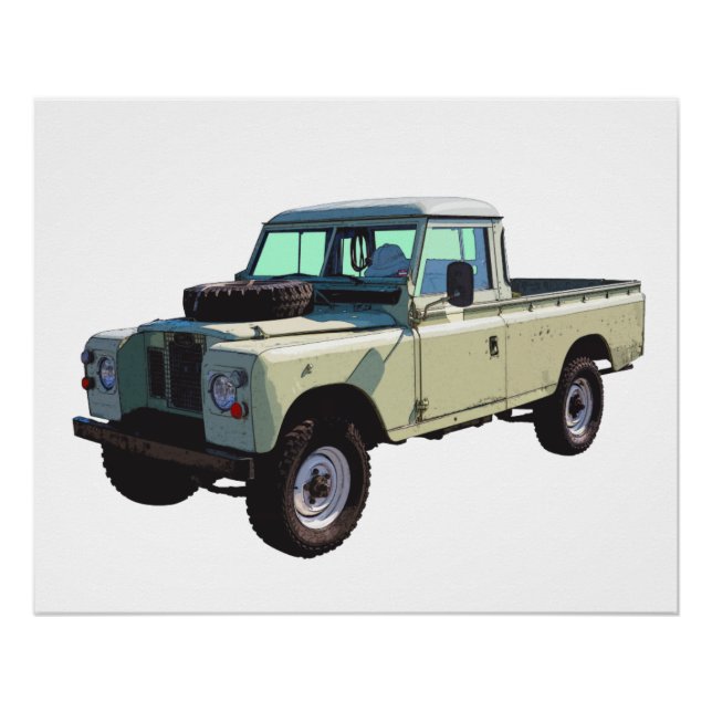 1971 Land Rover Pickup Truck Poster (Front)