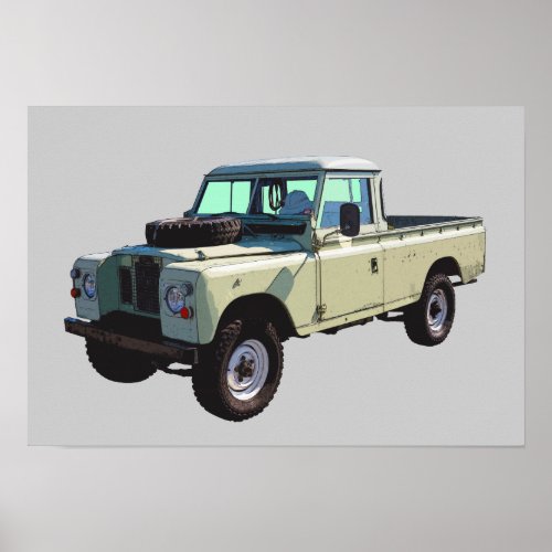 1971 Land Rover Pickup Truck Poster