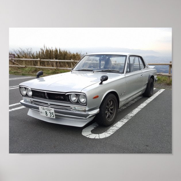 NISSAN SKYLINE 2000GT-R　ポスターカレンダー60×90 1971 NISSAN SKYLINE 2000 GT-R POSTER | Zazzle
