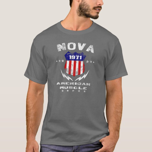 1971 Nova American Muscle v3 T-Shirt (Front)