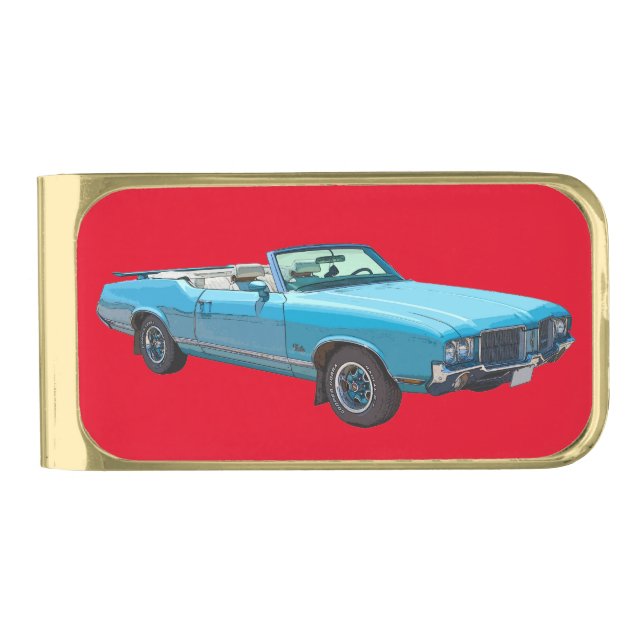 1971 Oldsmobile Cutlass Supreme Muscle Car Gold Finish Money Clip (Front)
