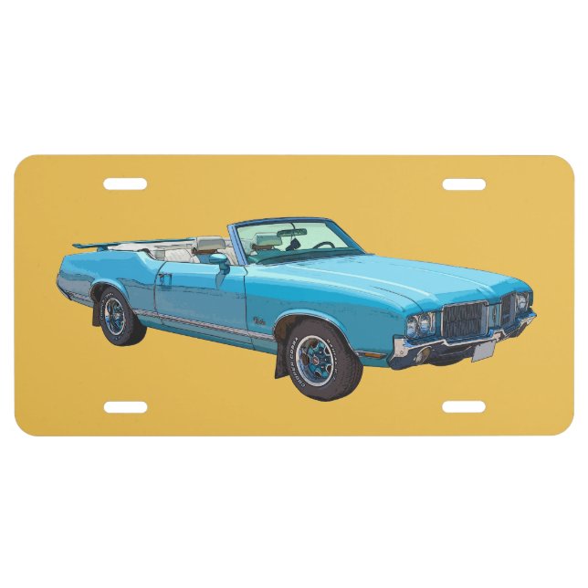 1971 Oldsmobile Cutlass Supreme Muscle Car License Plate (Front)