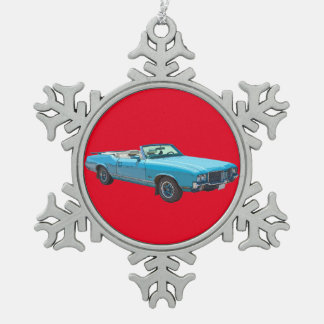 1971 Oldsmobile Cutlass Supreme Muscle Car Snowflake Pewter Christmas Ornament