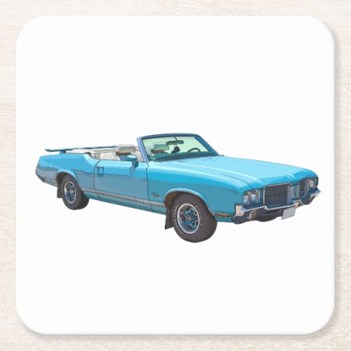 1971 Oldsmobile Cutlass Supreme Muscle Car Square Paper Coaster