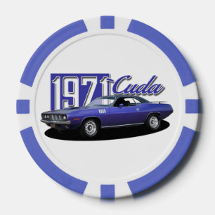 1971 Plymouth Barracuda Cuda Mopar Muscle Car Poker Chips