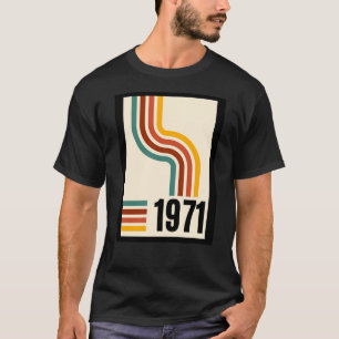 1971 Retro Stripe Rainbow 54th Birthday T-Shirt