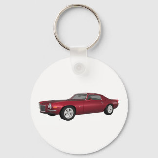 1972 Camaro: Muscle Car: Candy Apple Finish: Keychain