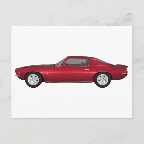 1972 Camaro Muscle Car Candy Apple Finish Postcard