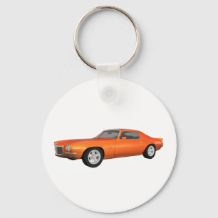 1972 Camaro: Muscle Car: Orange Finish: Keychain
