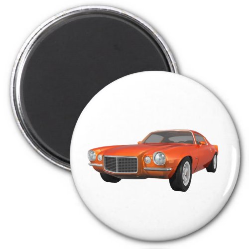 1972 Camaro Muscle Car Orange Finish Magnet
