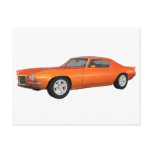 1972 Camaro: Muscle Car: Orange Finish: Postcard 1972 Camaro: Muscle Car: Orange Finish: Postcard