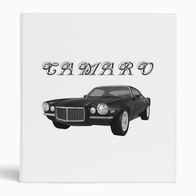 1972 Camaro Z28: Muscle Car: Black Finish: Binder (Front)