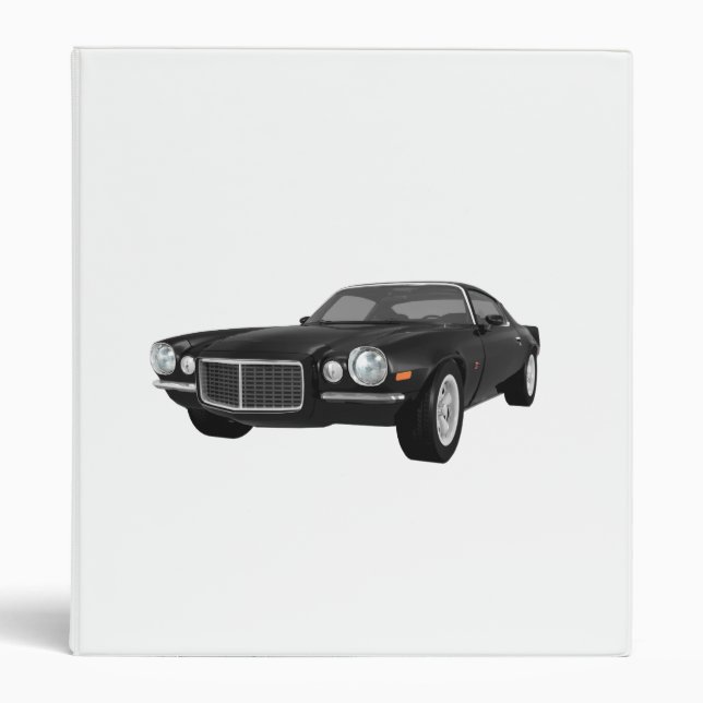 1972 Camaro Z28: Muscle Car: Black Finish: Binder (Front)