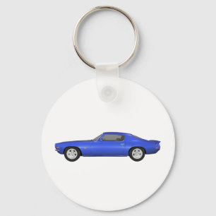 1972 Camaro Z28: Muscle Car: Blue Finish: Keychain
