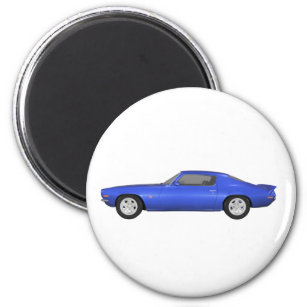 1972 Camaro Z28: Muscle Car: Blue Finish: Magnet