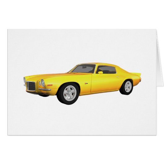 1972 Camaro Z28: Muscle Car: Yellow Finish: (Front Horizontal)