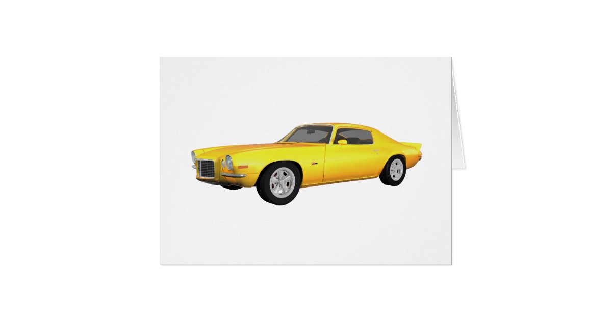 1972 Camaro Z28 Muscle Car Yellow Finish Zazzle Com