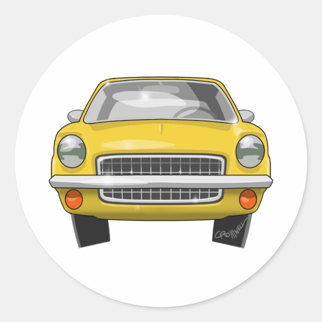 1972 Chevrolet Vega Classic Round Sticker (Front)