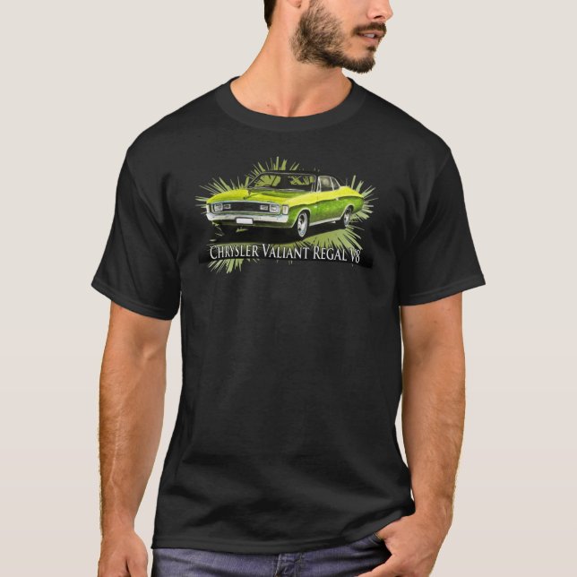 1972 Chrysler Valiant Regal Coupe V8 by Wayne Soto T-Shirt (Front)
