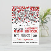 1972 High School College Reunion Invitation (Standing Front)