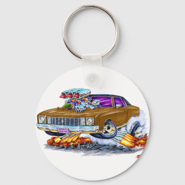 1972 Monte Carlo Brown Car Keychain (Front)