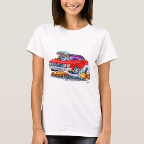 1972 Monte Carlo Red Car T_Shirt