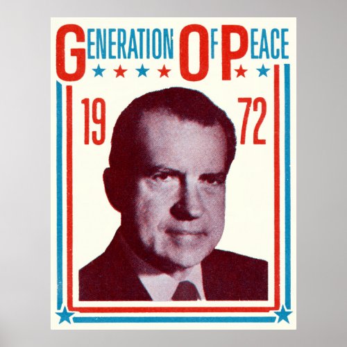 1972 Nixon Presidential Campaign Poster