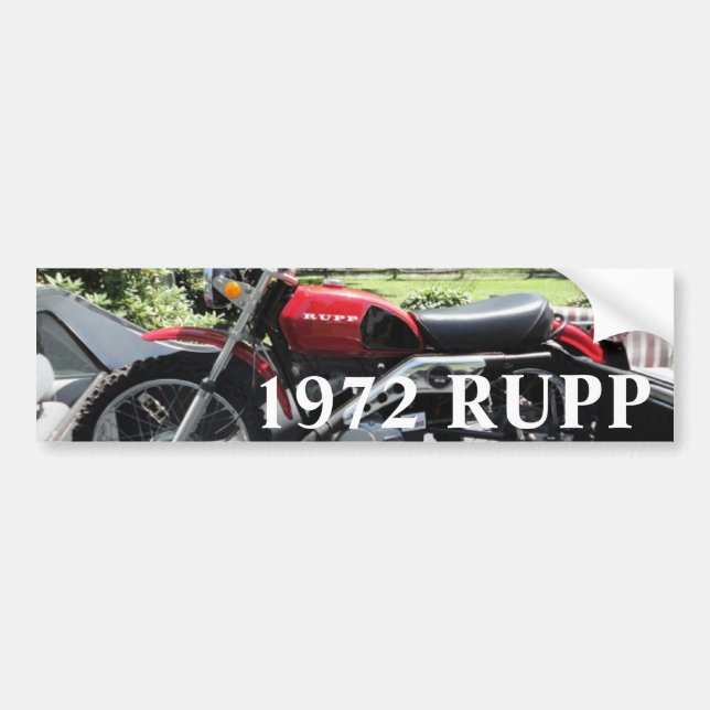 1972 Rupp Motorcycle Bumper Sticker (Front)