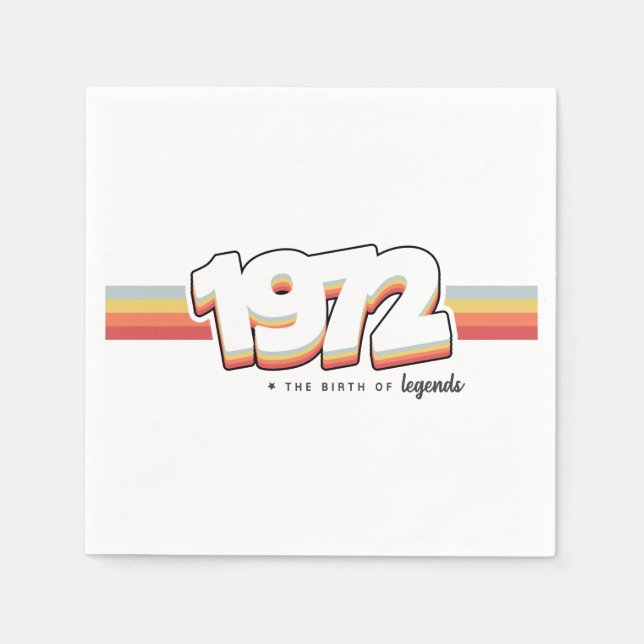 1972 The birth of legends Napkins (Front)