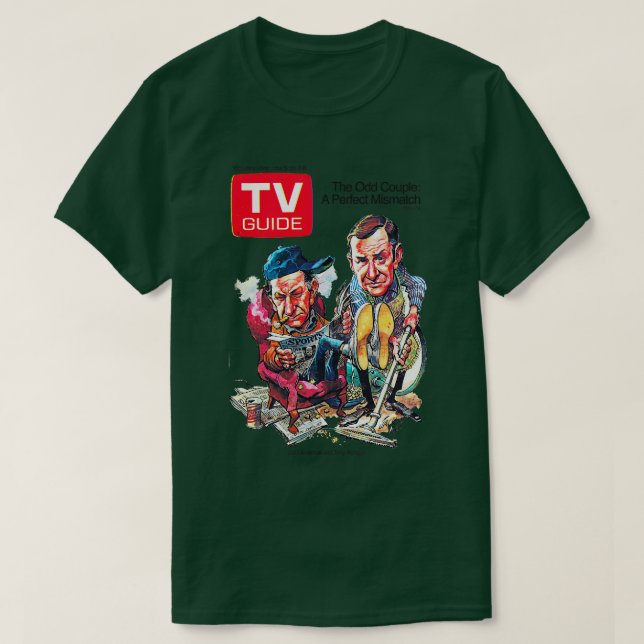 1972 TV Guide Odd Couple cover T-Shirt (Design Front)