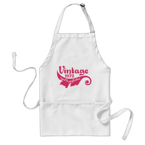 1972 vintage aged to perfection 40 birthday apron