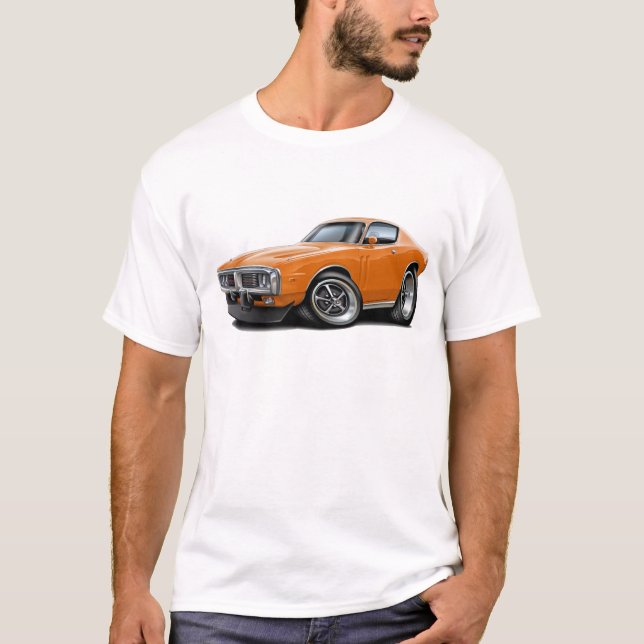 1973-74 Charger Orange Car T-Shirt (Front)