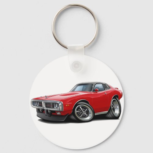 1973-74 Charger Red-Black SE Car Keychain