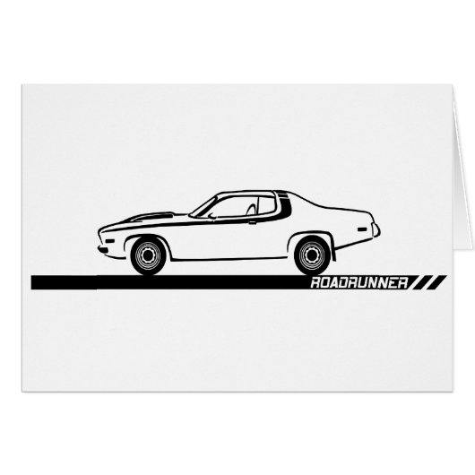 1973-74 Roadrunner Black Car Cards (Front Horizontal)