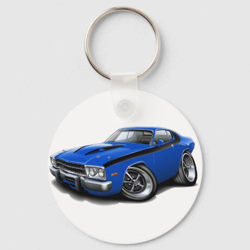 1973-74 Roadrunner Blue-Black Car Keychain
