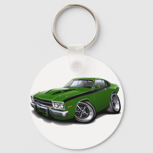 1973-74 Roadrunner Green-Black Car Keychain