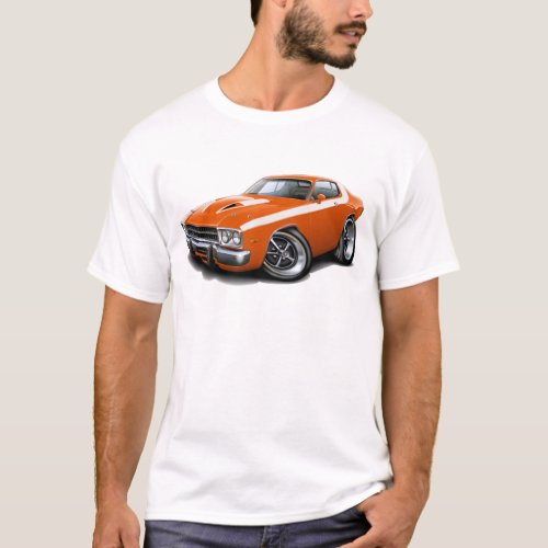 1973_74 Roadrunner Orange_White Car T_Shirt