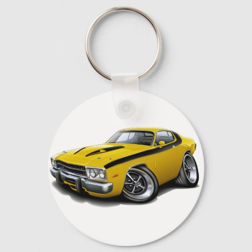 1973-74 Roadrunner Yellow-Black Car Keychain