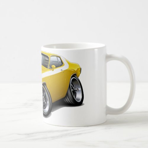1973-74 Roadrunner Yellow-White Car Coffee Mug