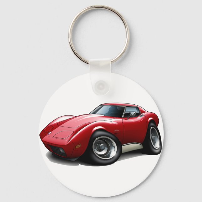 1973-76 Corvette Red Car Keychain (Front)