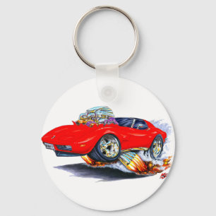 1973-76 Corvette Red Car Keychain