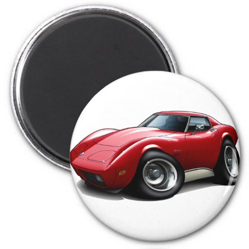 1973_76 Corvette Red Car Magnet