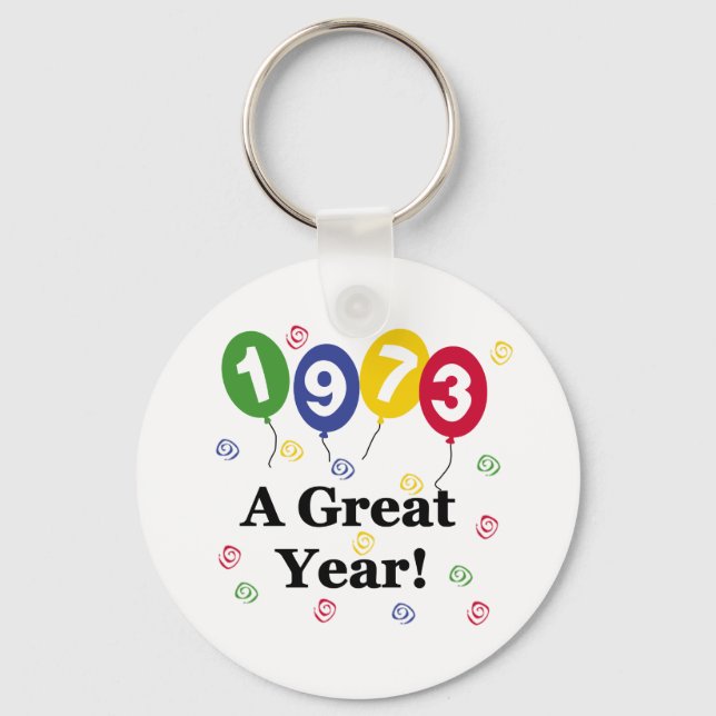 1973 A Great Year Birthday Keychain (Front)