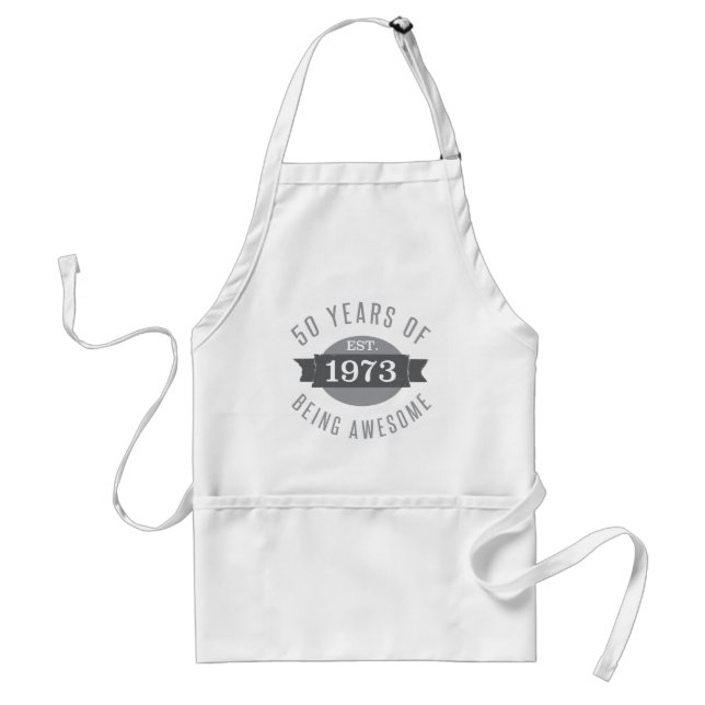 1973 Awesome 50th Birthday Adult Apron (Front)